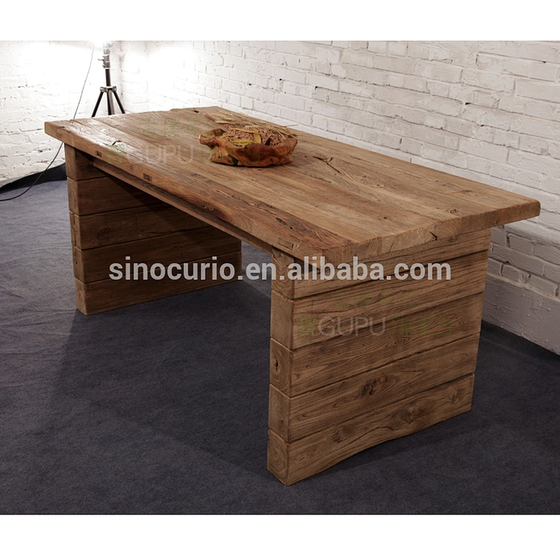 Industrial furniture Antique reclaimed wooden dining table old elm
