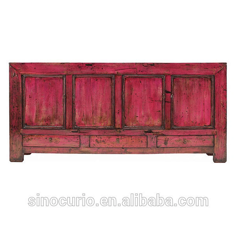Rustic recycle wood reproduction antique chinese sideboard