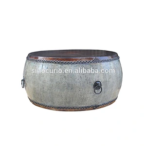 Oriental style antique reproduction decorative sofa tables Chinese drum table