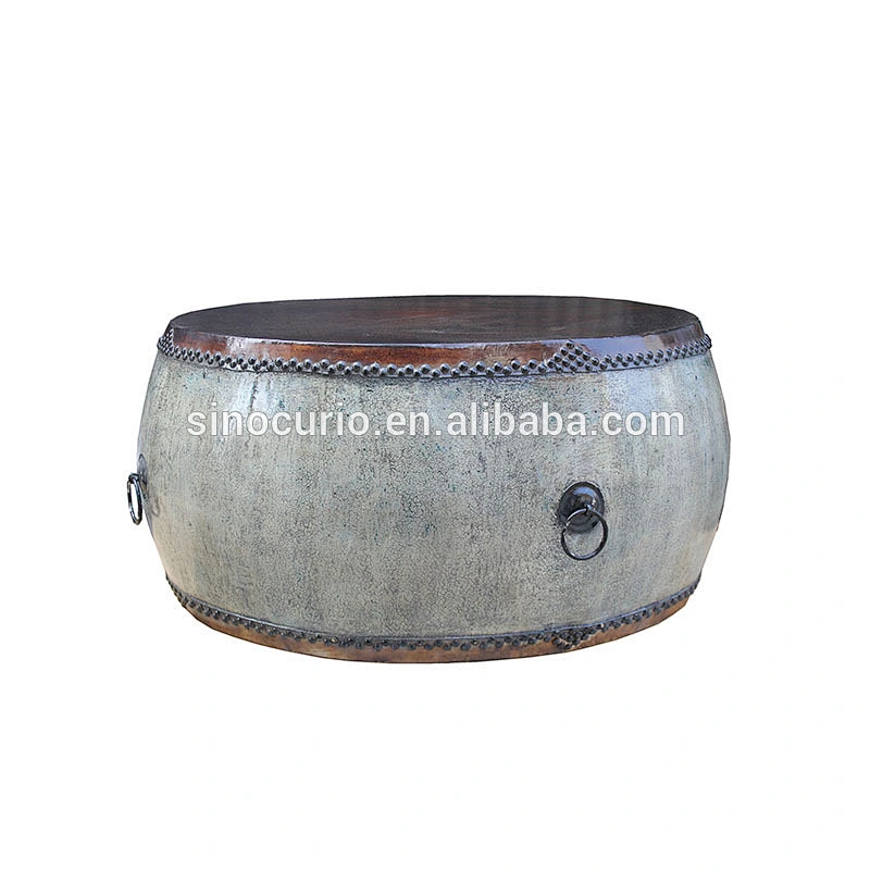 Oriental style antique reproduction decorative sofa tables Chinese drum table