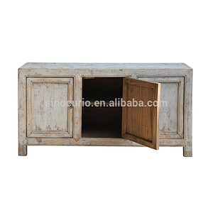 Antique chinese hand painted furniture shabby chic Gansu cabinet
