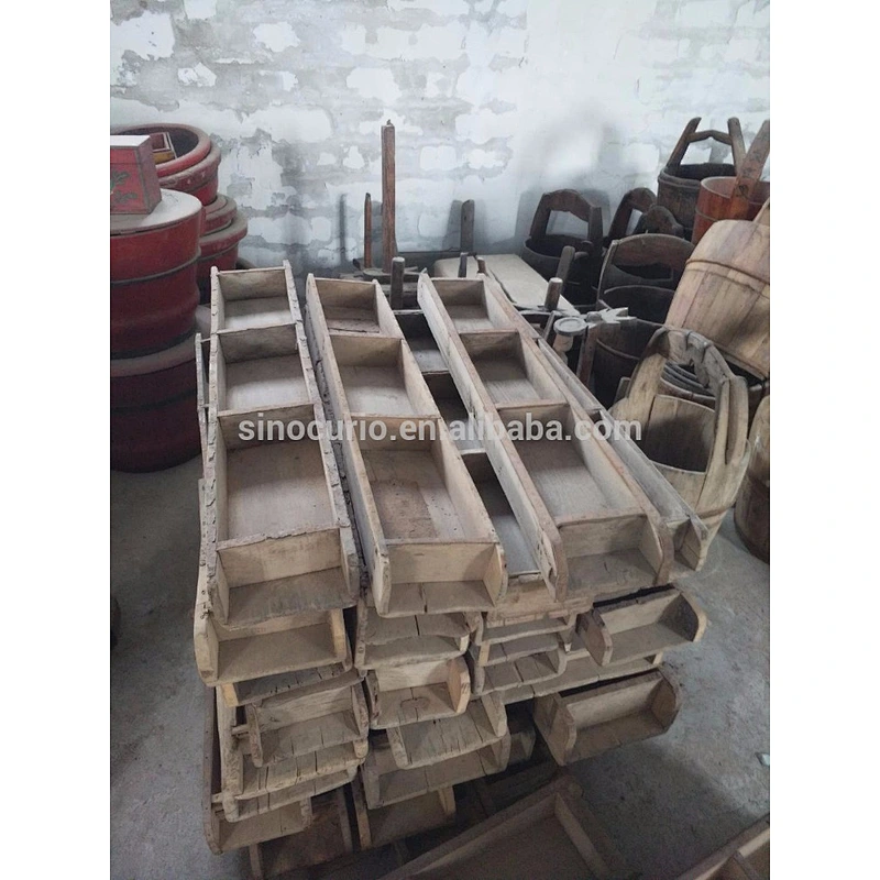 Chinese antique wood craft vintage rustic woode brick moulding