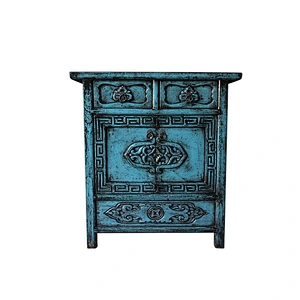 Chinese painted night stands- reproduction hand paint bedside tables