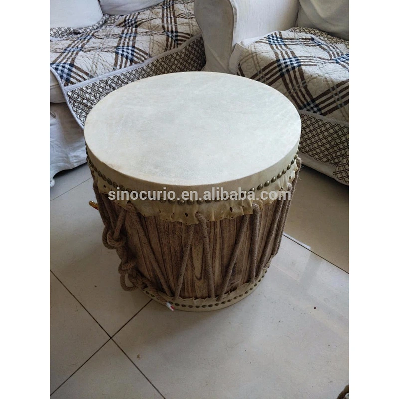 Chinese antique wood drum stool whole drum set for home decor & accessory