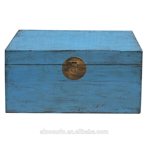 Antique decoration wood painting box coffee table wooden craft box