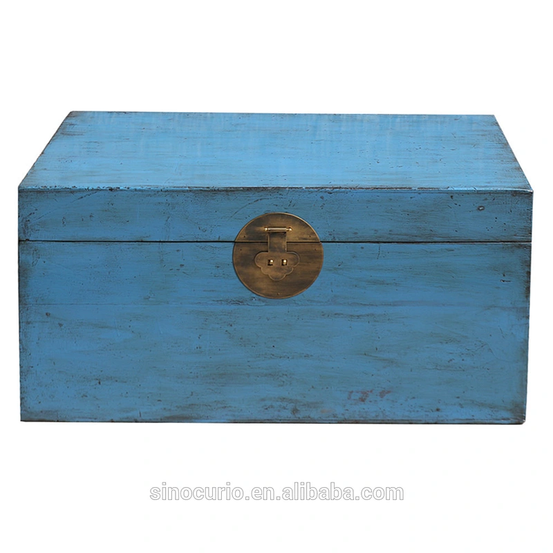 Antique decoration wood painting box coffee table wooden craft box