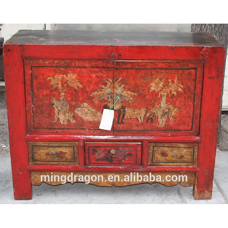 Chinese classical antique hand painting cabinet
