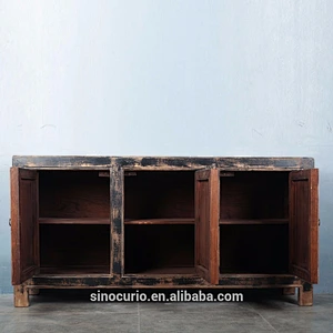 Chinese antique ming style furniture wholesale vintage rustic shabby chic cabinet