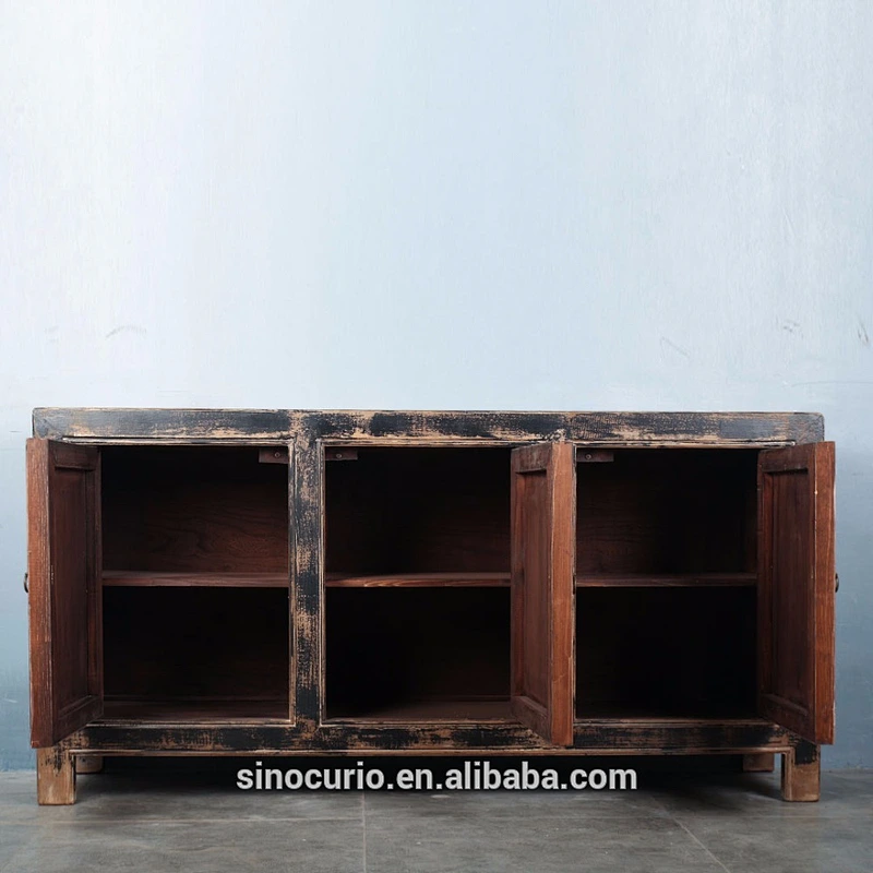 Chinese antique ming style furniture wholesale vintage rustic shabby chic cabinet
