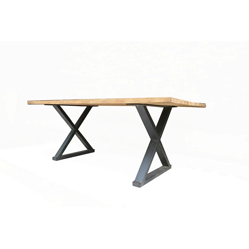 Chinese antique style wooden&iron dinneing table