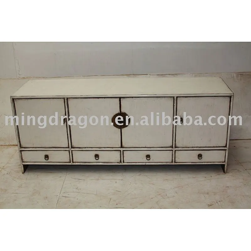 antique Chinese furniture white sideboard