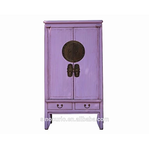 Home use armoire furniture antique style durable solid wood clothes Wardrobe