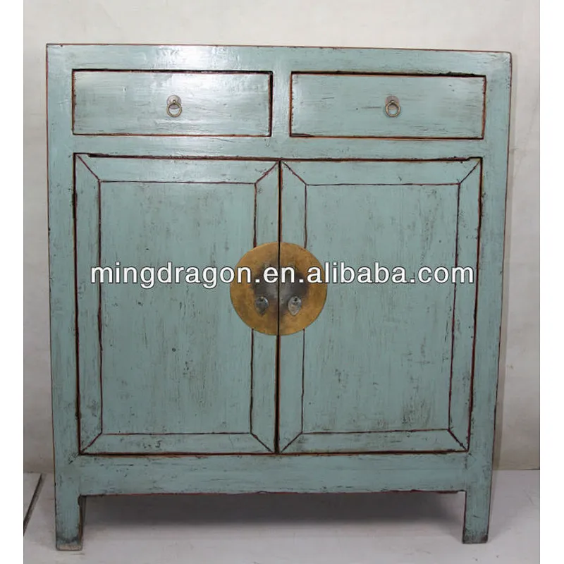 Chinese antique shanxi recyclable wood Blue Sideboard Cabinet