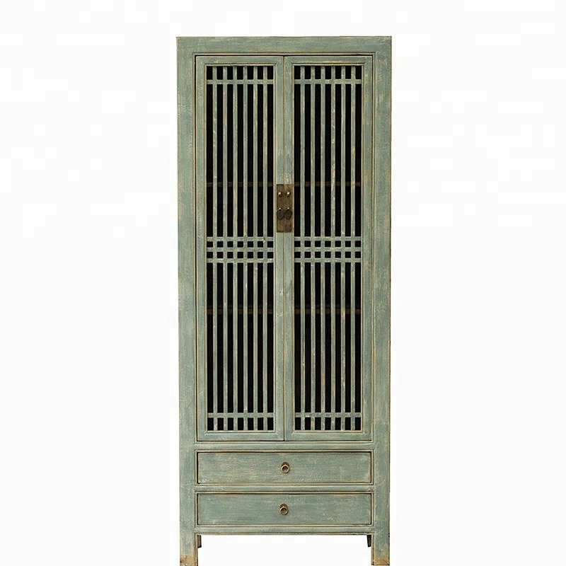 Wooden reclaimed antique vintage Chinese cheap display furniture cabinet