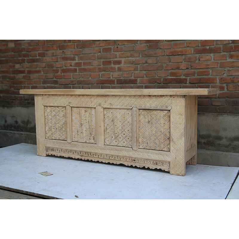 Chinese solid wood vintage furniture  Carving TV cabinet