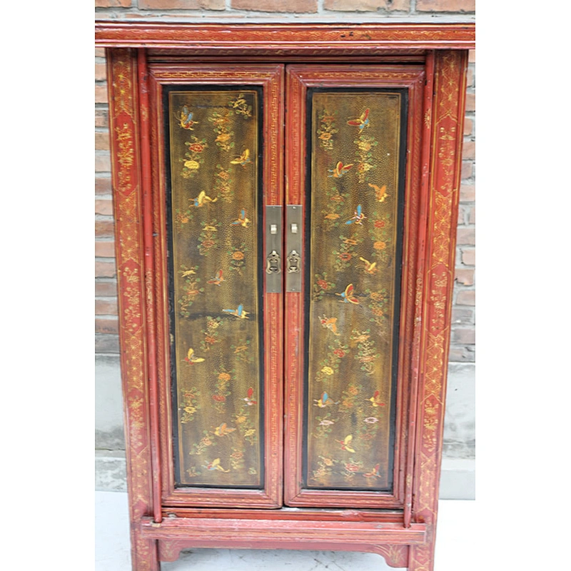 Antique style wood furniture chinese hand painting wardrobes