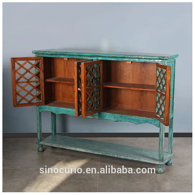 Chinese antique reproduction furniture wholesale living room glossy lacquered showcase design