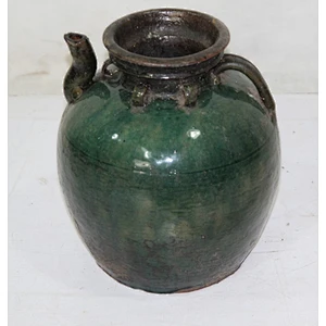 Collected antique chinese style indoor hand glazed ceramic flower pot