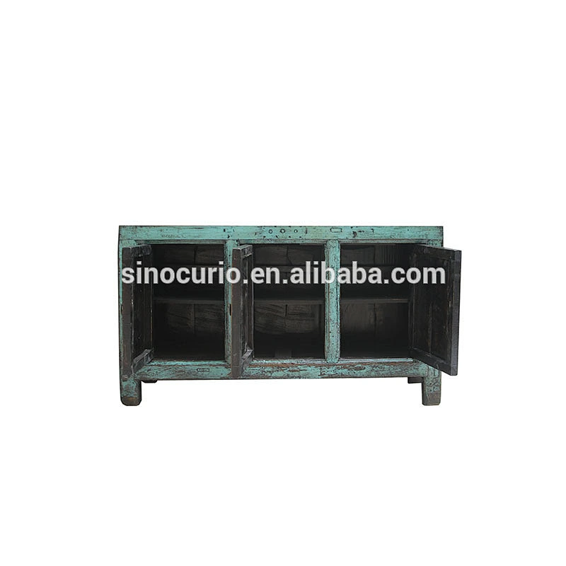 Chinese glossy antique rustic sideboard furniture dresser