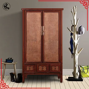 Chinese style lacquer furniture- reproduction distressed wedding cabinet