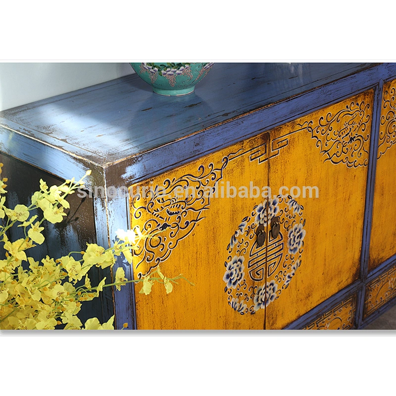 Chinese Antique furniture living room sideboard cabinet handpainting cabinet