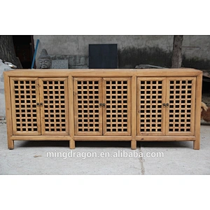 Antique natural solid wood furniture antique living room cabinet
