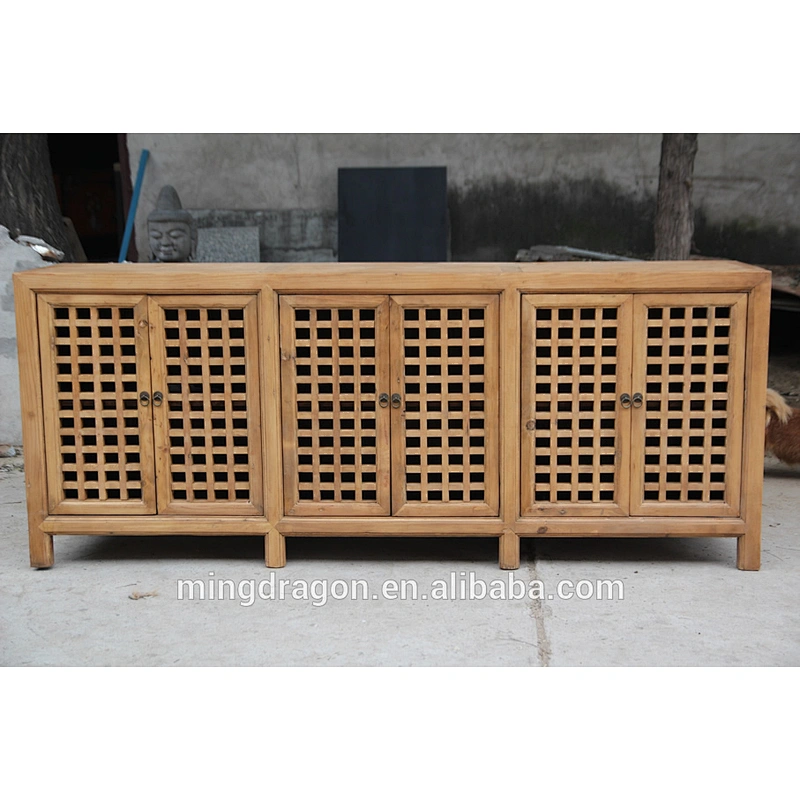 Antique natural solid wood furniture antique living room cabinet