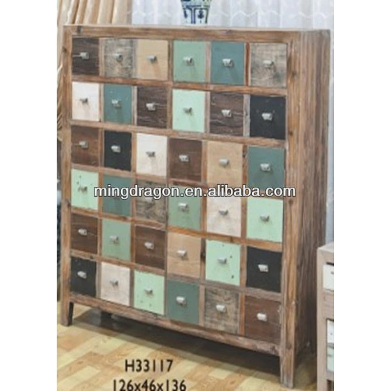 Chinese antique Shanxi Recycled wood distressed medicine cabinet