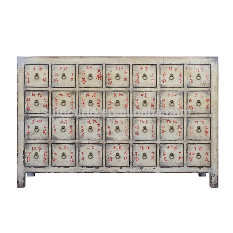 Living room furniture antique Chinese medicine cabinet
