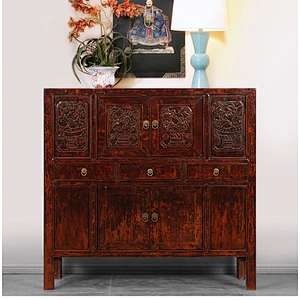 China Manufacturer Antique Living Room Carving Cabinet