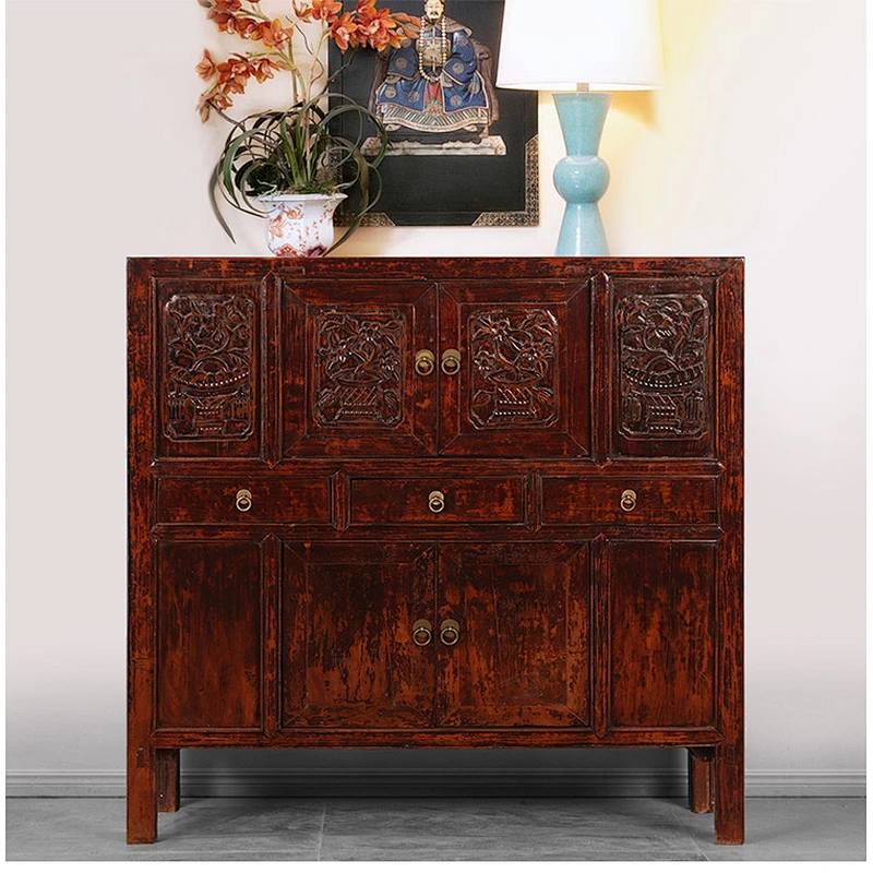 China Manufacturer Antique Living Room Carving Cabinet