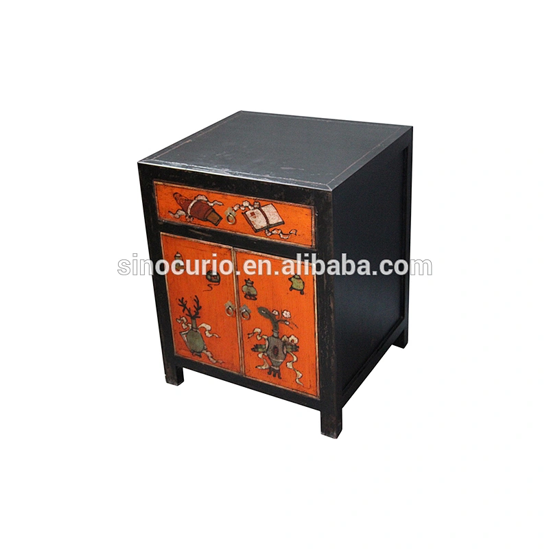 chinese antique sideboard bedroom painted bedside cabinet curio night stands
