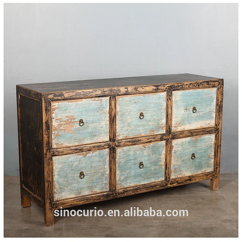 Wholesale Antique Chinese Reproduction Shabby Chic Buffet Storage Furniture