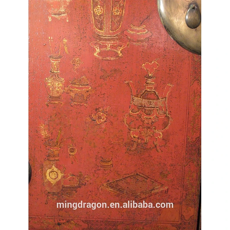 Antique Vintage Hand Painted Furniture Cabinet