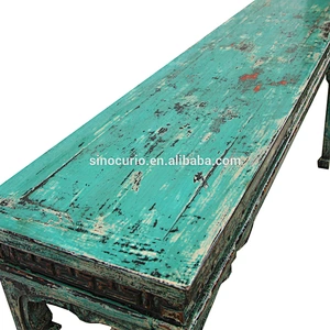 Chinese antique reproduction furniture-lacquer finish vintage console table