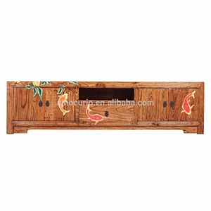 Beijing antique furniture painted solid wood tv stand & cabinet