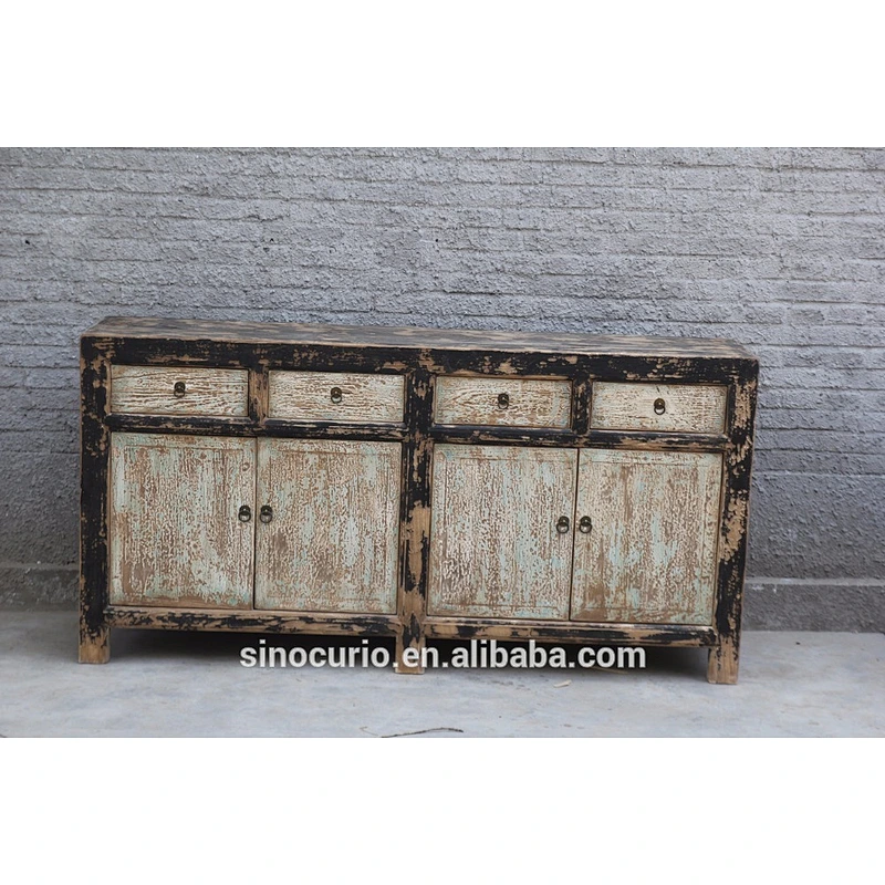 Asian Antique Sideboard Home Furniture Buffets Wooden Chest Solid Reclaimed Wood Buffet