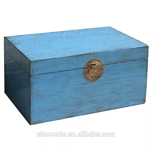 Antique decoration wood painting box coffee table wooden craft box