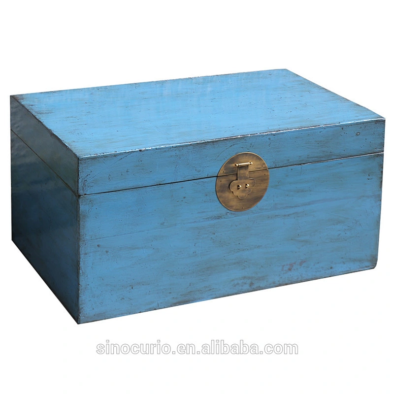 Antique decoration wood painting box coffee table wooden craft box