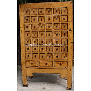 Chinese antique reclaimed solid wood distressed medicine cabinet