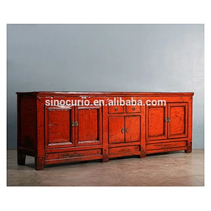 Chinese antique furniture television stand living room new model tv cabinet with showcase
