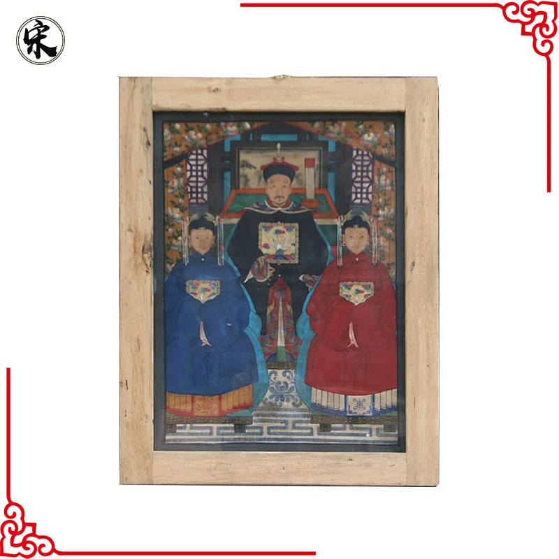 chinese antique old ancestor painting