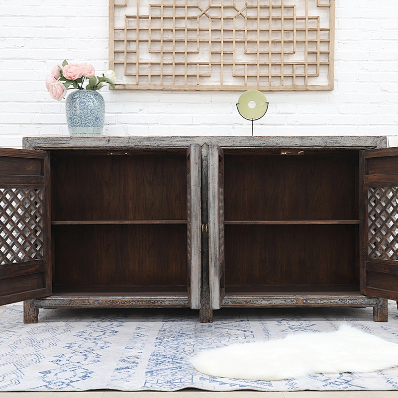 Wholesale Antique Living Room Wood Sideboard 4 door cupboard Furniture