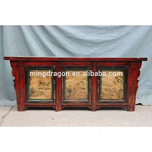 Chinese antique Shanxi painting sideboard cabinet