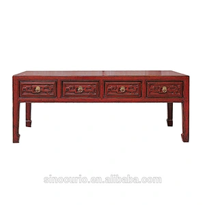 Wholesale Chinese antique high lacquer carving coffee table furniture in Beijing