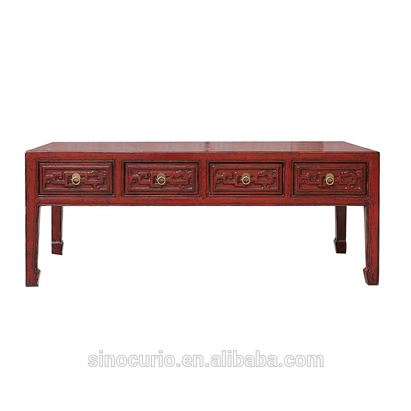 Wholesale Chinese antique high lacquer carving coffee table furniture in Beijing