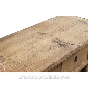Dongbei antique reproduction solid wood reclaimed pine console table furniture wholesale