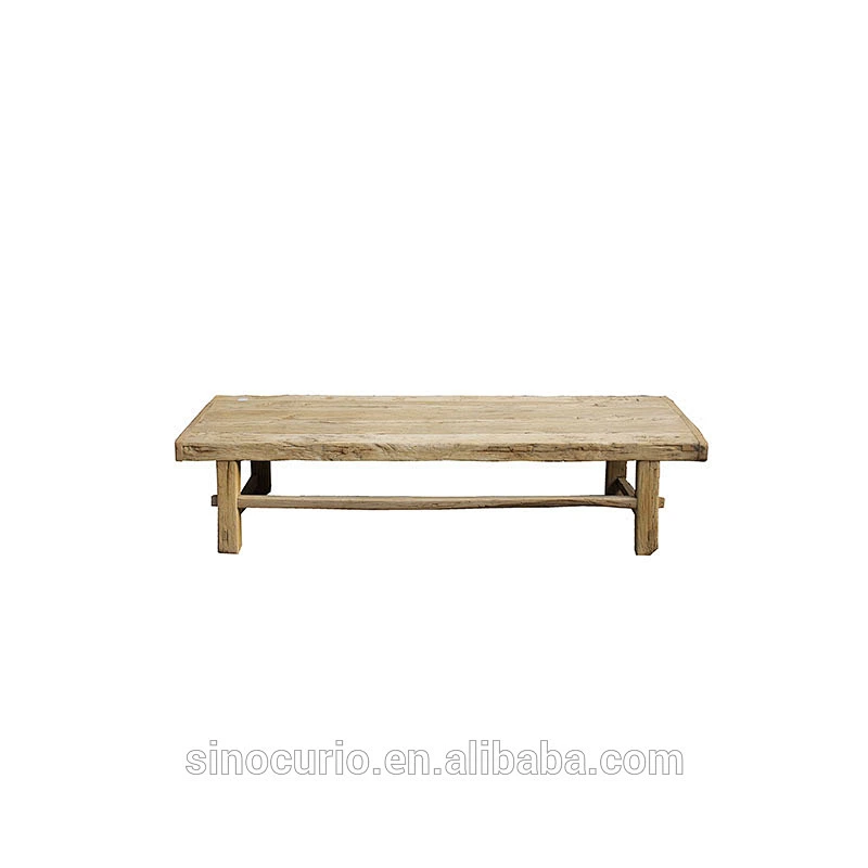 Asian wholesale rustic bleached reclaimed elm wood furniture natural coffee table