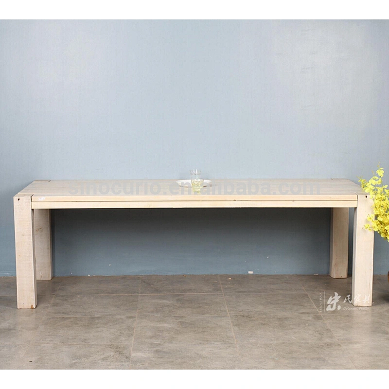 antique furniture rustic solid wood slabs dinning table set