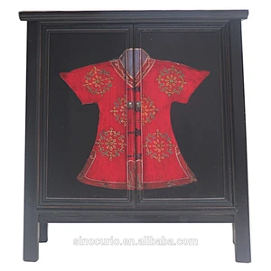 chinese antique asian clothes painted wooden cabinet furniture